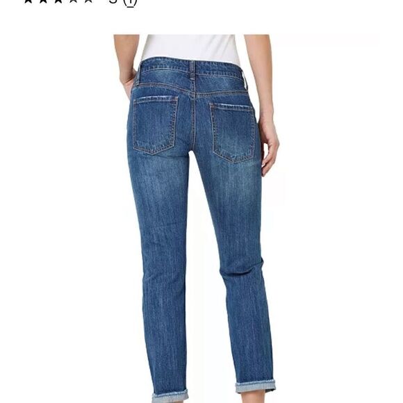 Numero Juniors Ripped Boyfriend Jeans,Torn Blue, feeling betterMedium - Picture 3 of 8